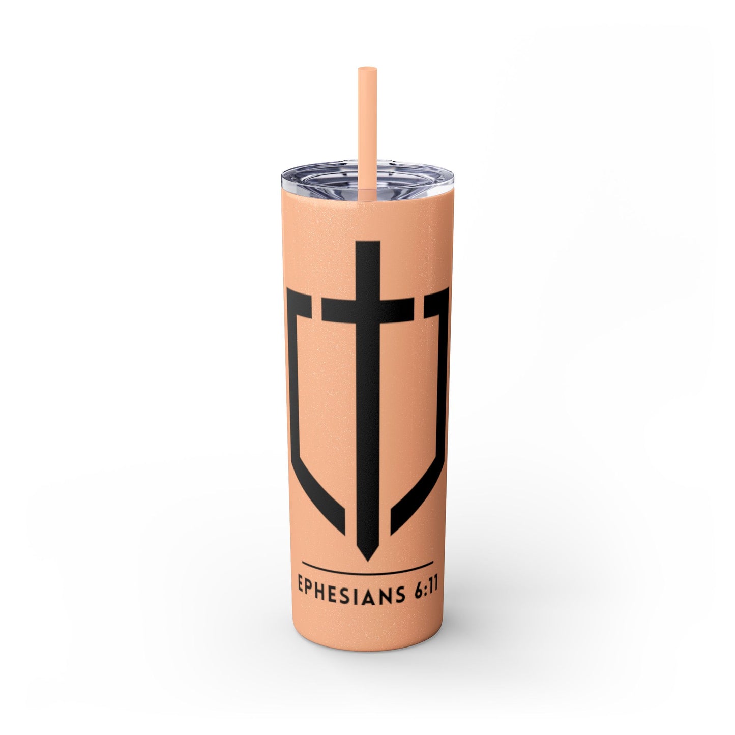 EPHESIANS 6:11 SKINNY TUMBLER WITH STRAW, 20oz