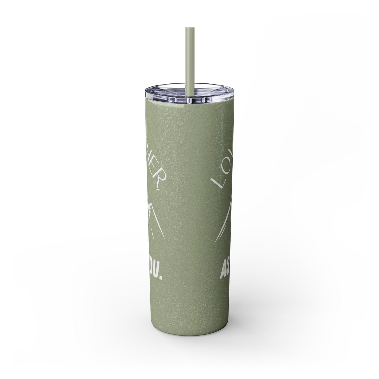 JOHN 13:34 SKINNY TUMBLER WITH STRAW, 20oz