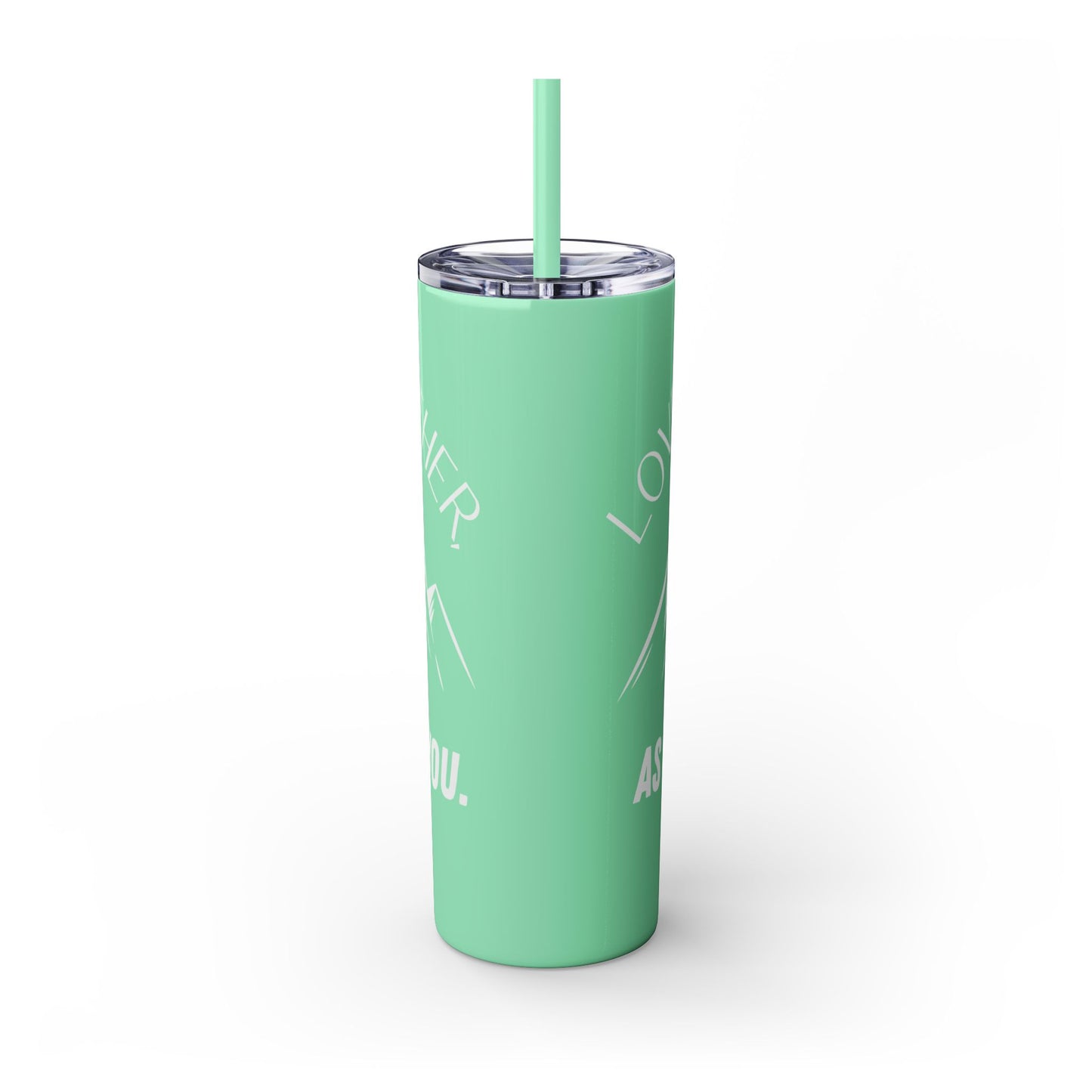 JOHN 13:34 SKINNY TUMBLER WITH STRAW, 20oz