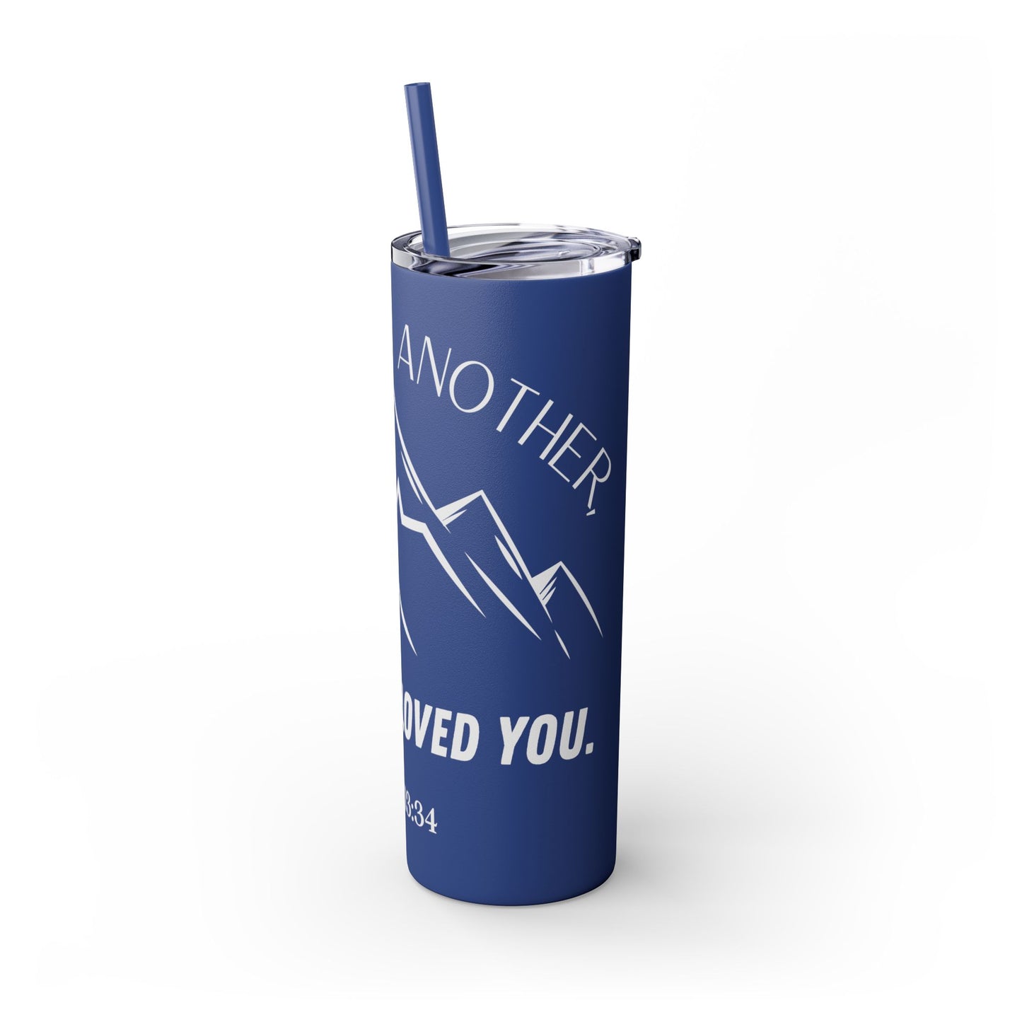 JOHN 13:34 SKINNY TUMBLER WITH STRAW, 20oz