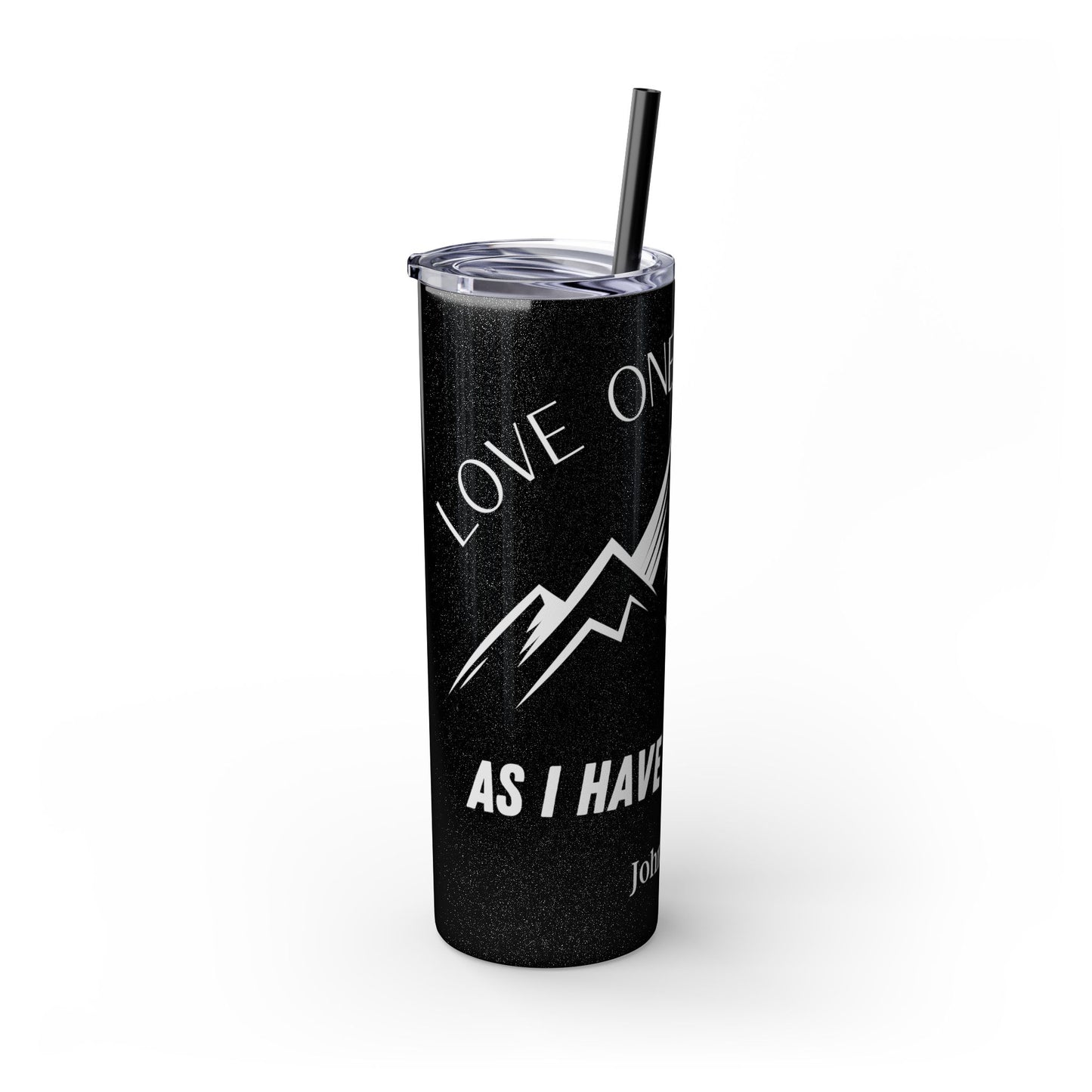 JOHN 13:34 SKINNY TUMBLER WITH STRAW, 20oz