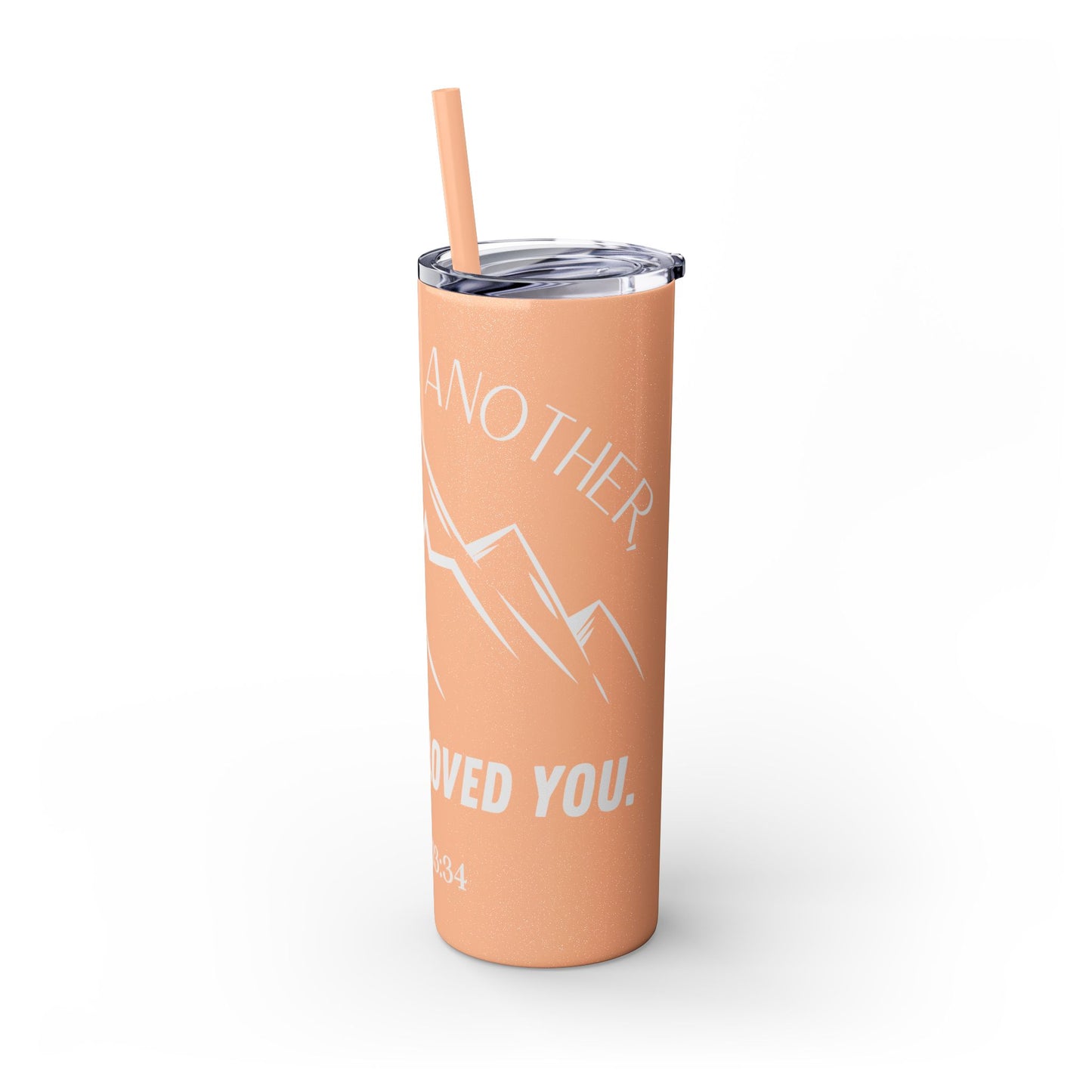JOHN 13:34 SKINNY TUMBLER WITH STRAW, 20oz