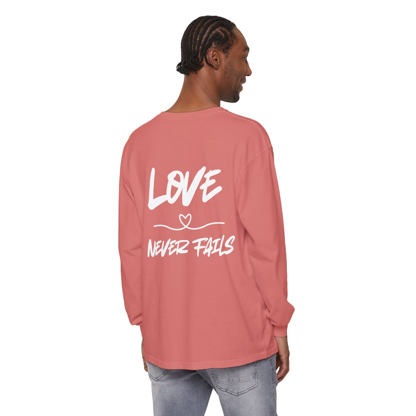 1 CORINTHIANS 13:8 LONG-SLEEVE SHIRT