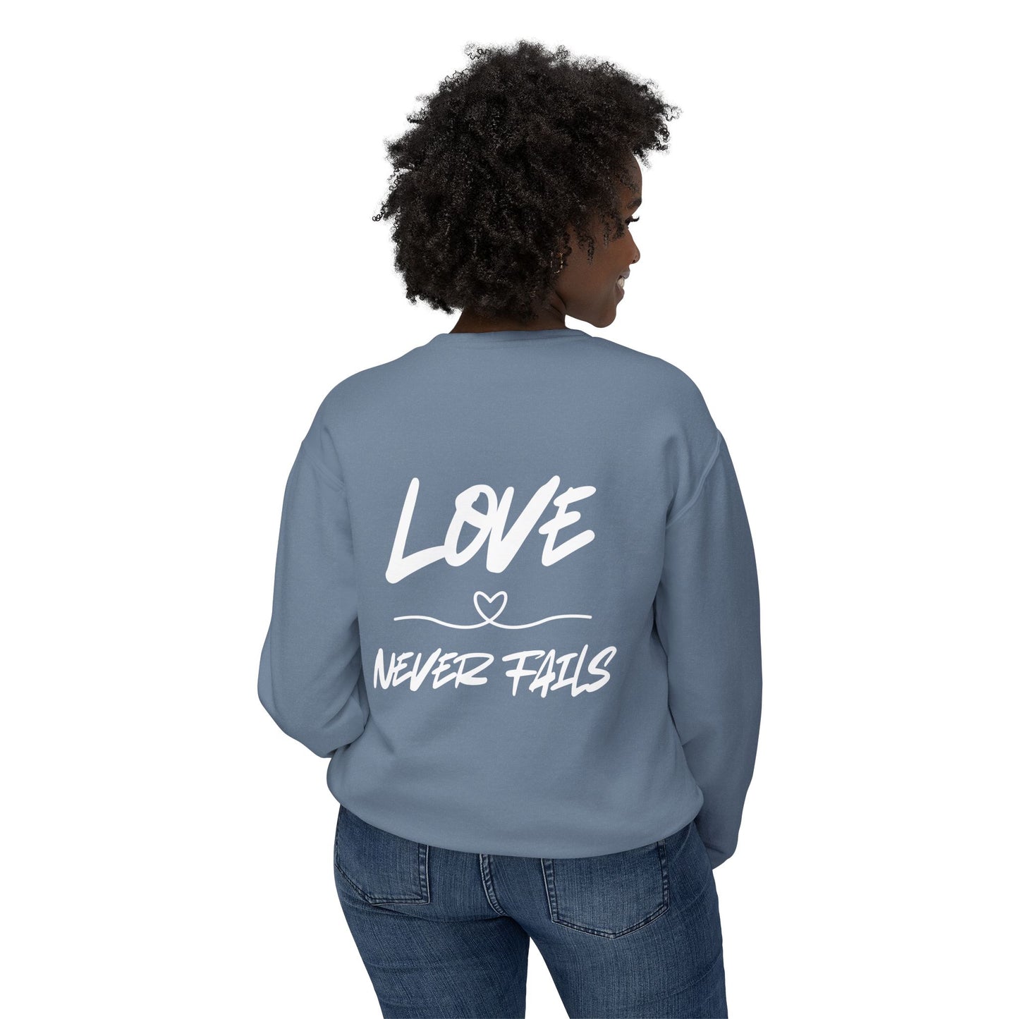 1 CORINTHIANS 13:8 CREWNECK