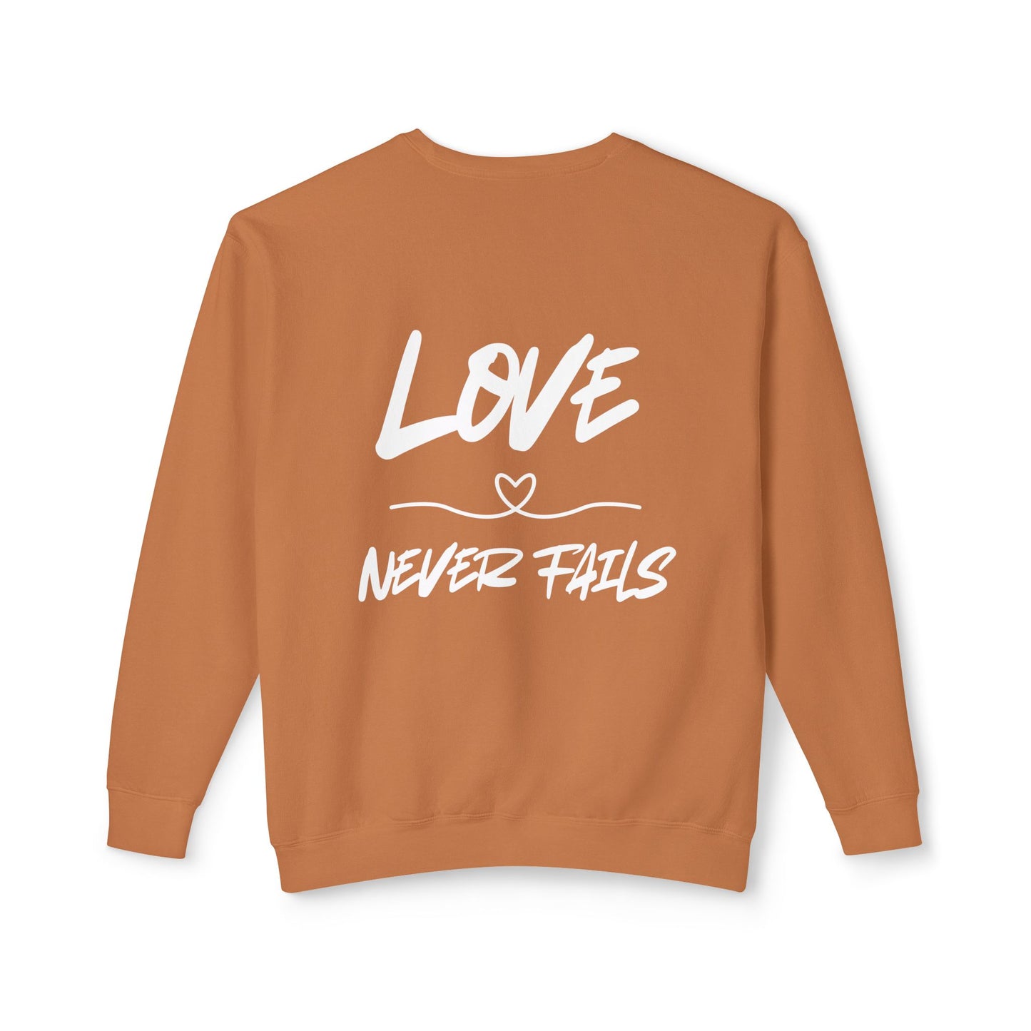 1 CORINTHIANS 13:8 CREWNECK