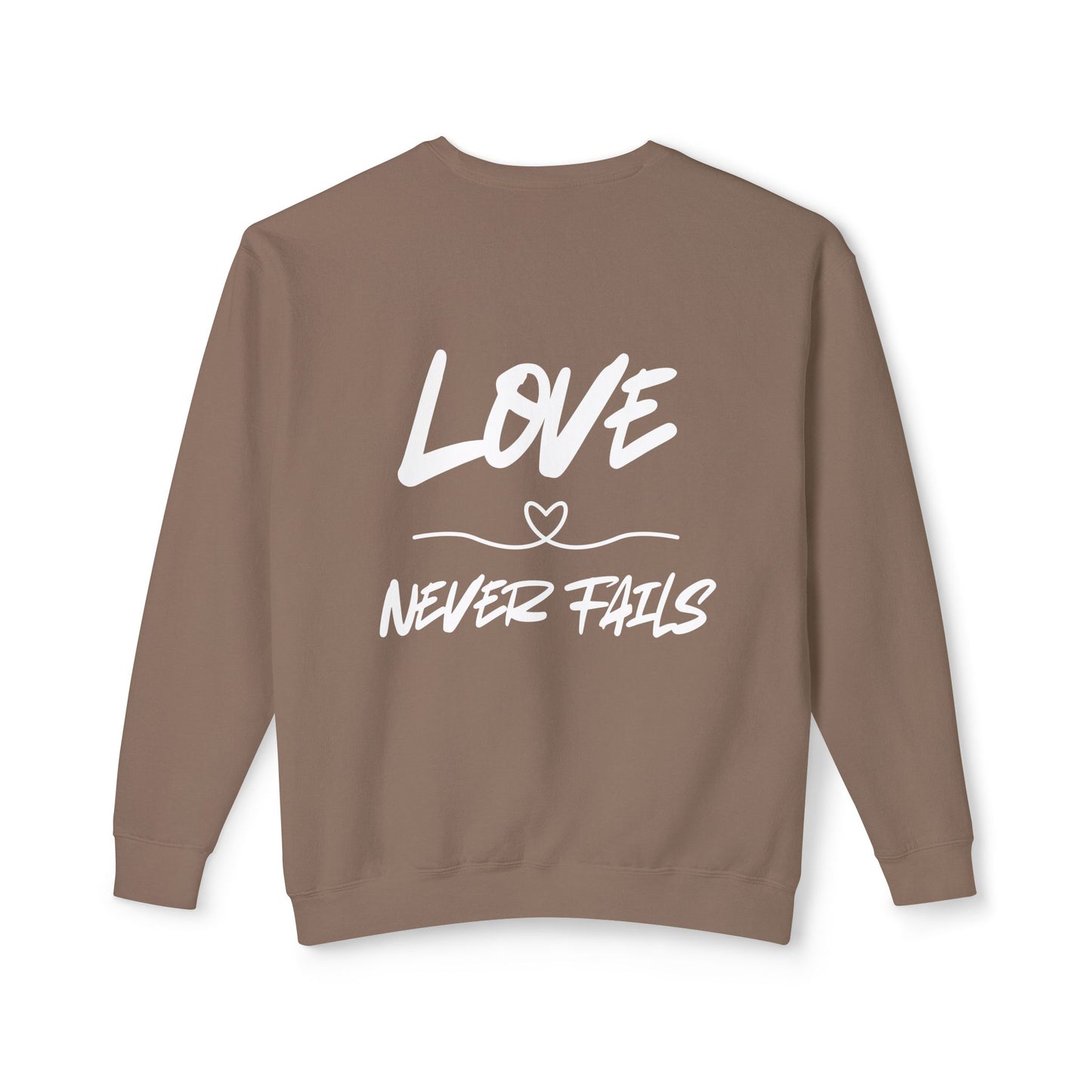 1 CORINTHIANS 13:8 CREWNECK