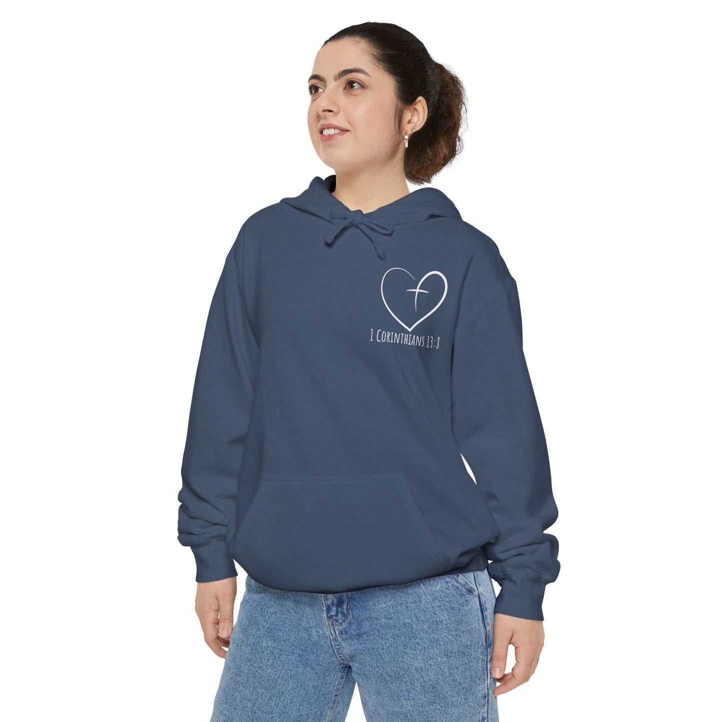 1 CORINTHIANS 13:8 HOODIE