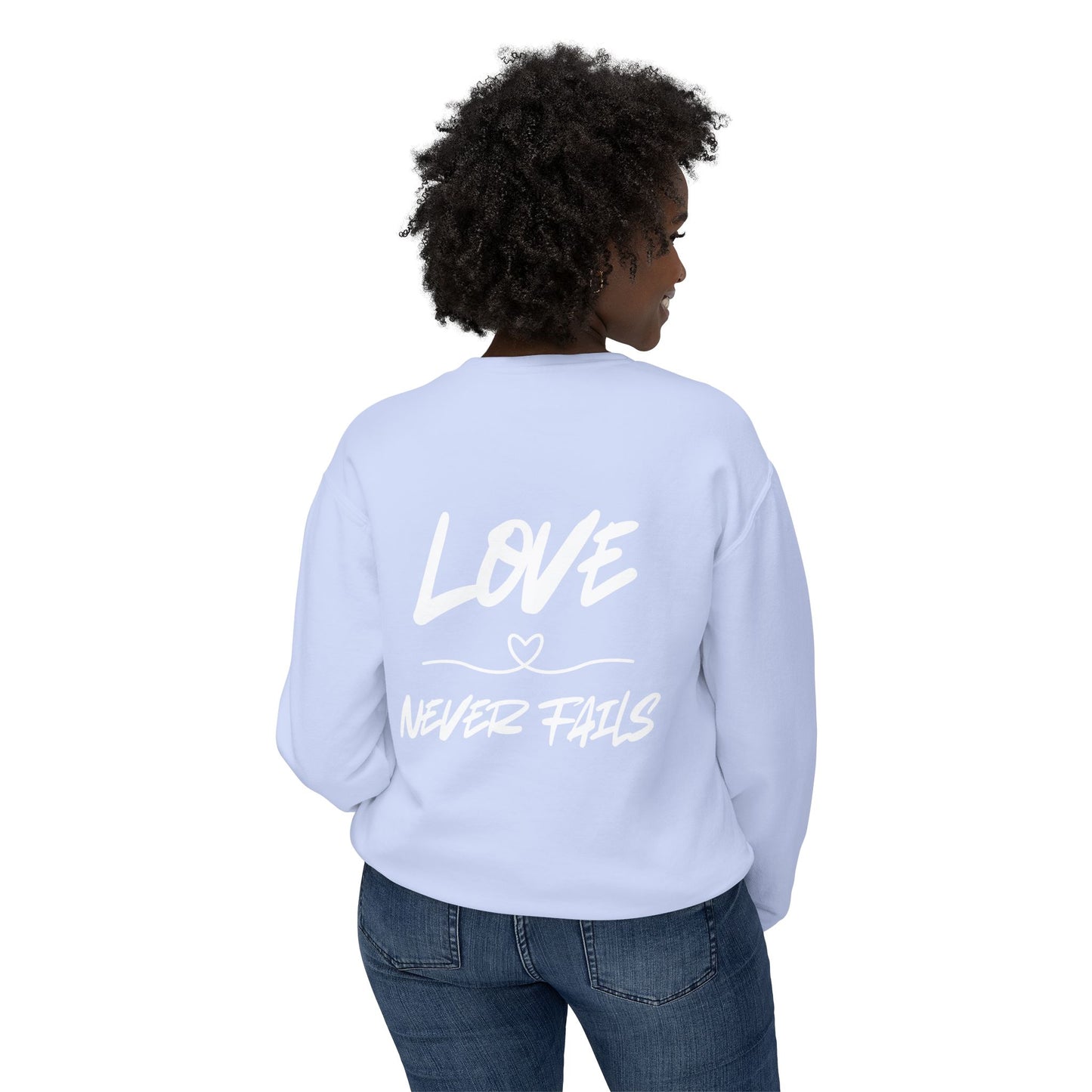 1 CORINTHIANS 13:8 CREWNECK