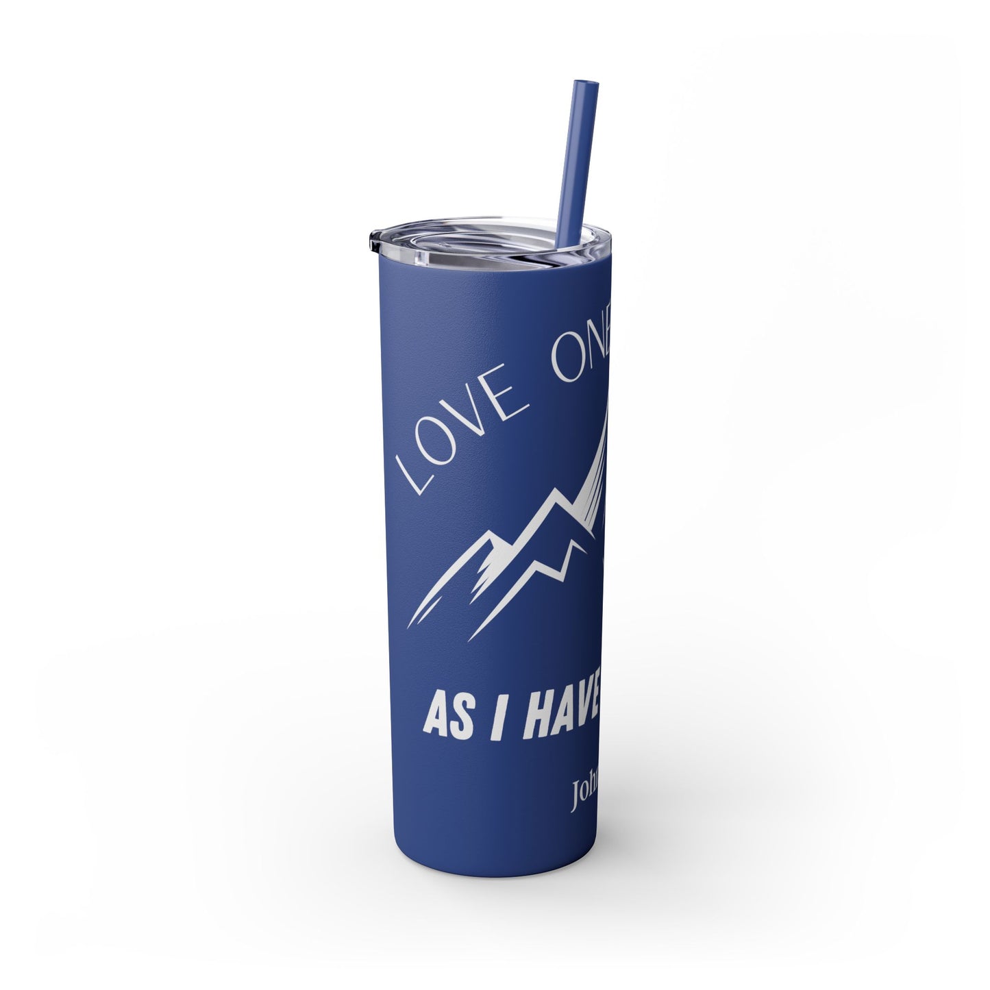 JOHN 13:34 SKINNY TUMBLER WITH STRAW, 20oz