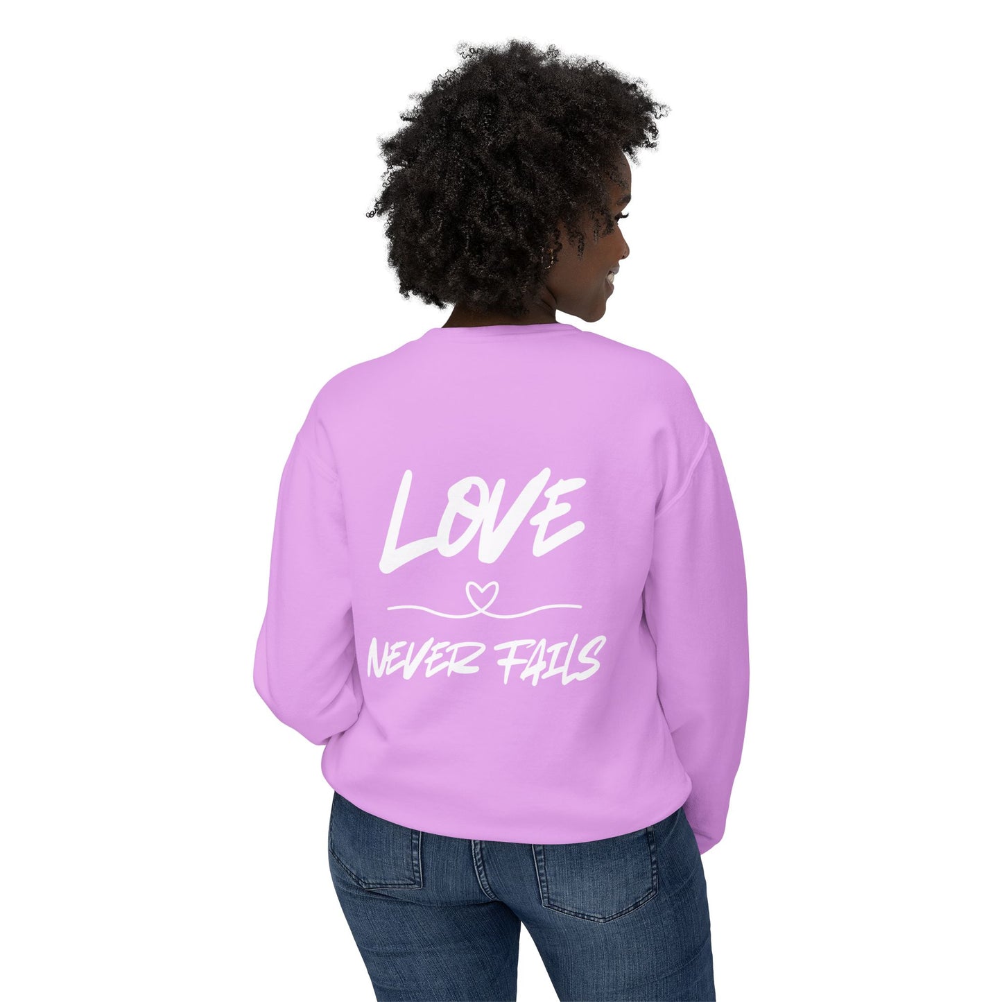 1 CORINTHIANS 13:8 CREWNECK