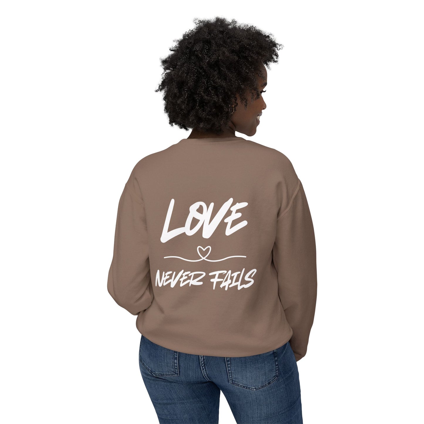 1 CORINTHIANS 13:8 CREWNECK
