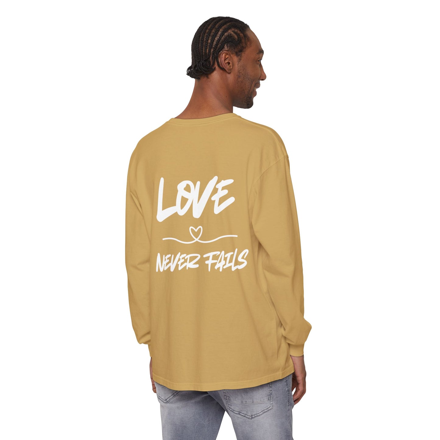 1 CORINTHIANS 13:8 LONG-SLEEVE SHIRT