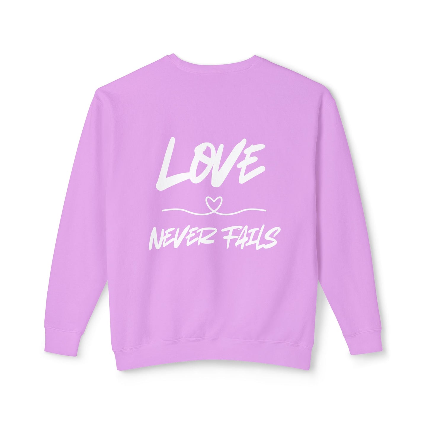 1 CORINTHIANS 13:8 CREWNECK