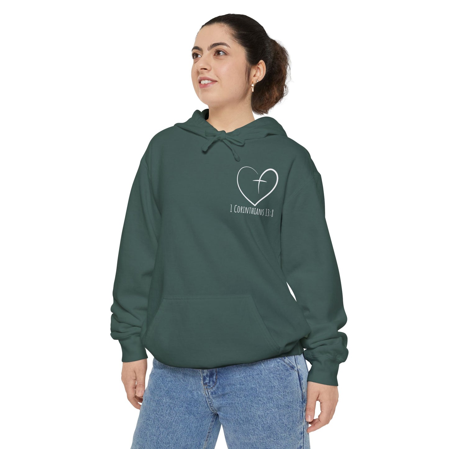 1 CORINTHIANS 13:8 HOODIE