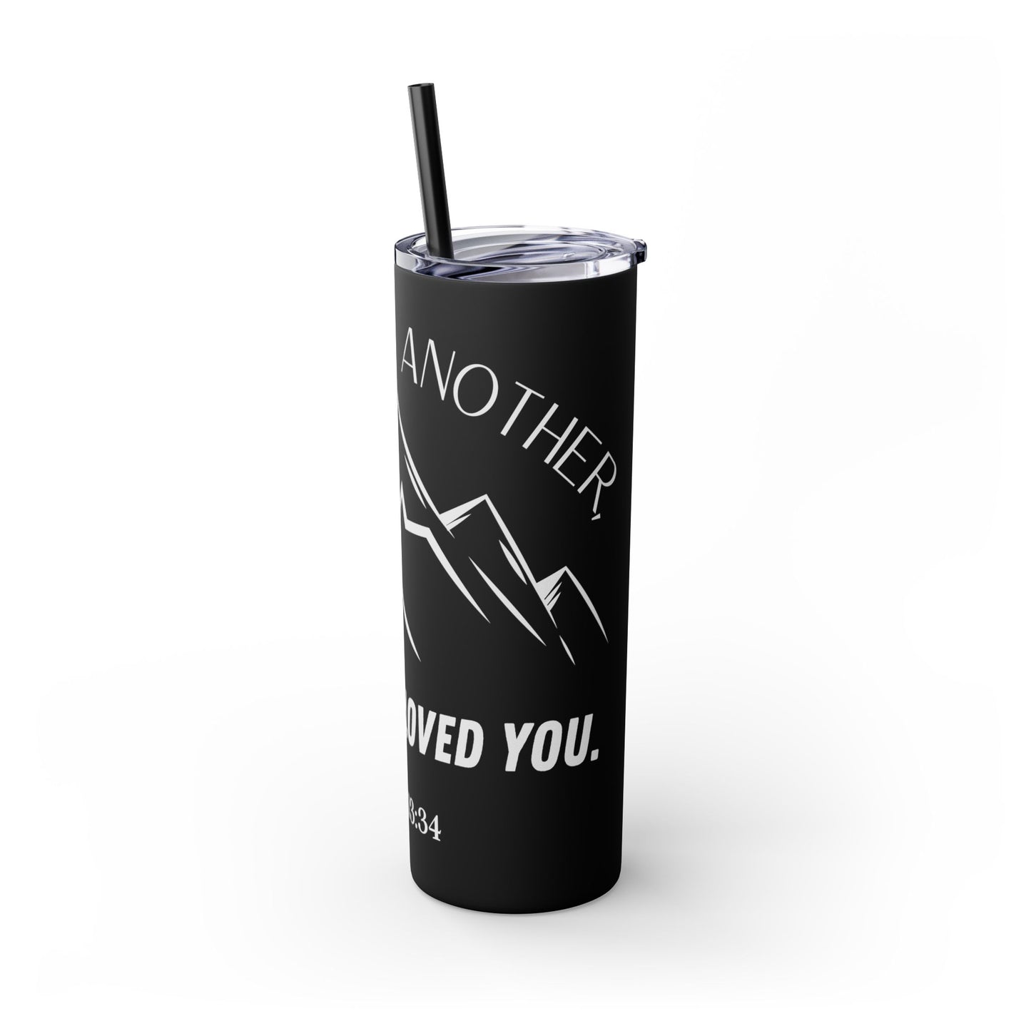 JOHN 13:34 SKINNY TUMBLER WITH STRAW, 20oz