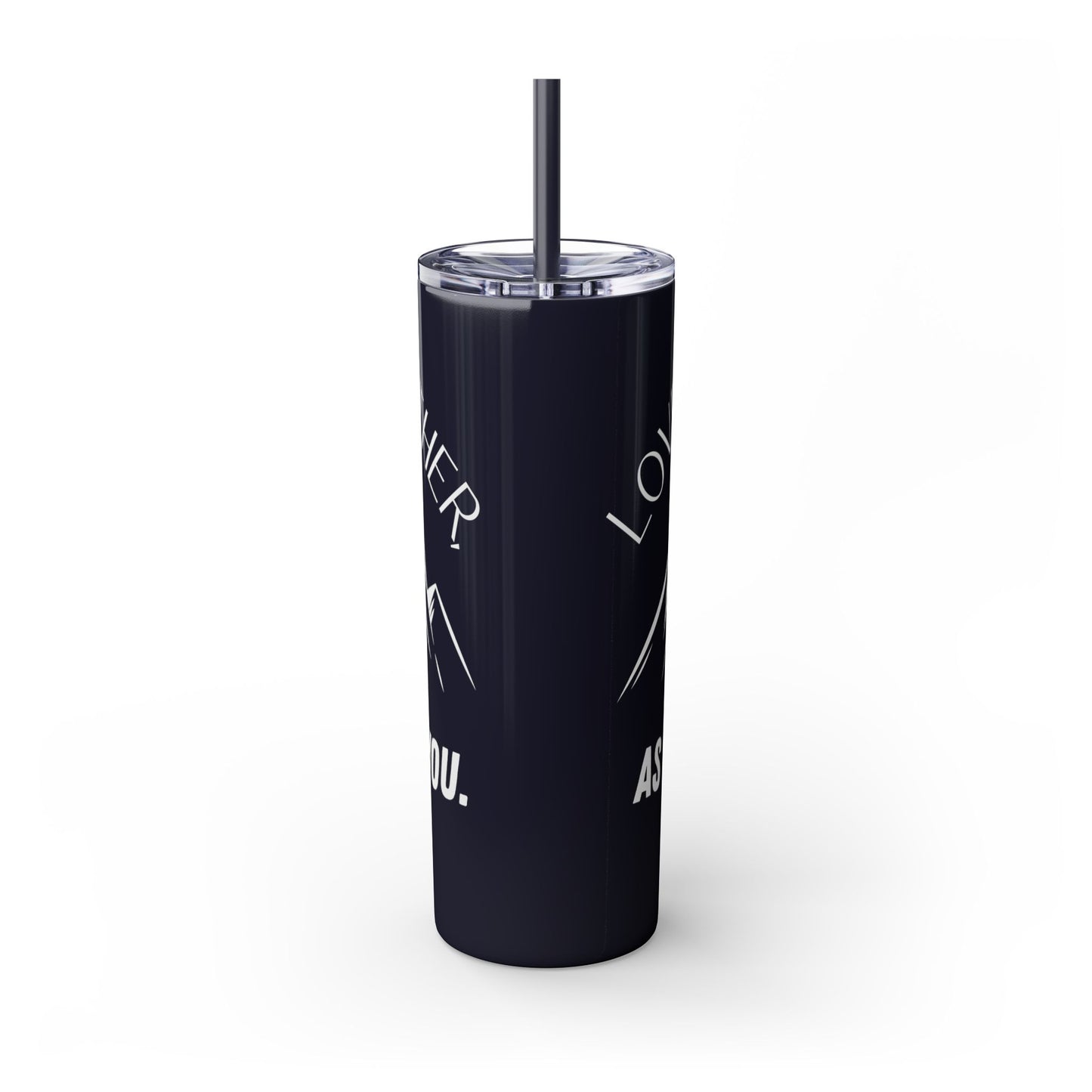JOHN 13:34 SKINNY TUMBLER WITH STRAW, 20oz