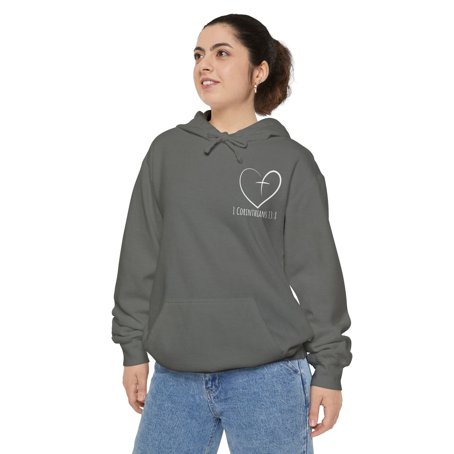 1 CORINTHIANS 13:8 HOODIE