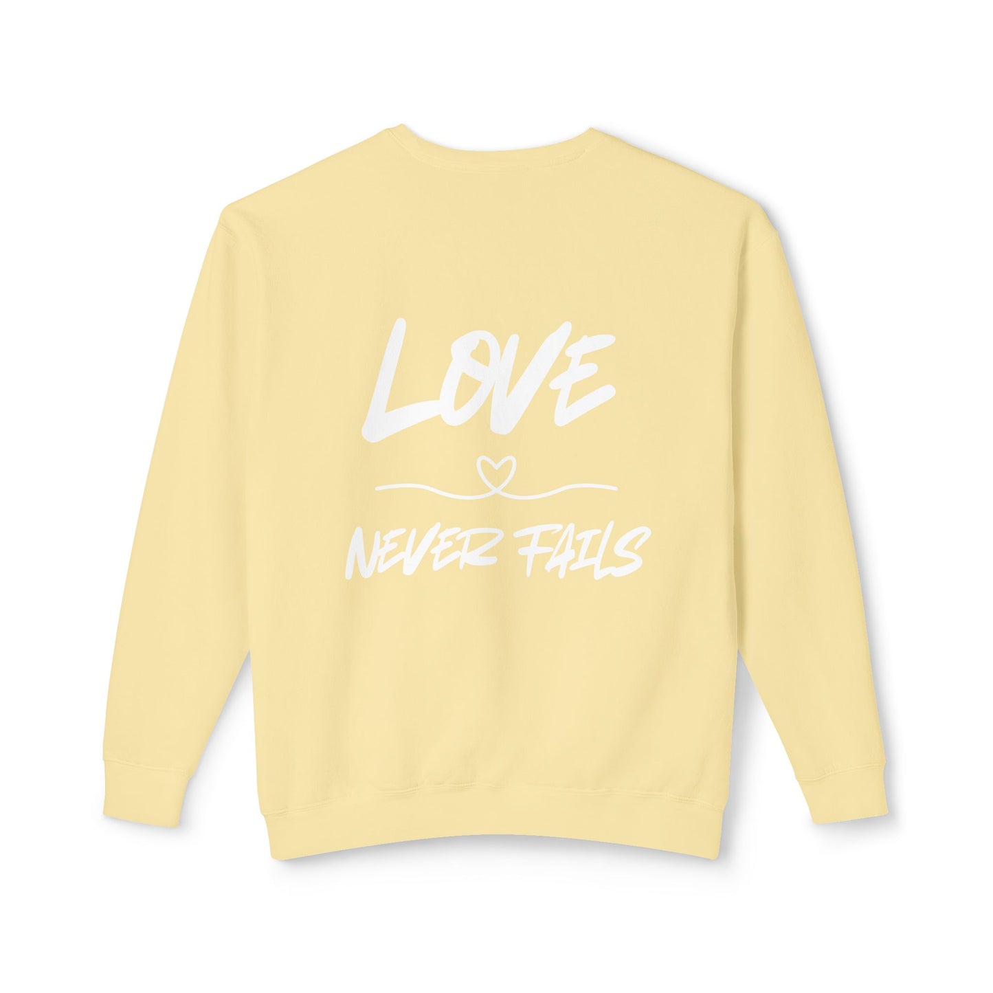 1 CORINTHIANS 13:8 CREWNECK