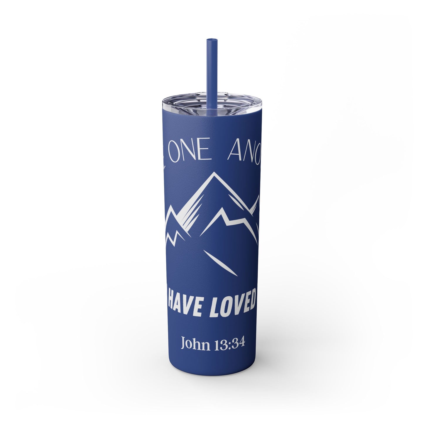 JOHN 13:34 SKINNY TUMBLER WITH STRAW, 20oz