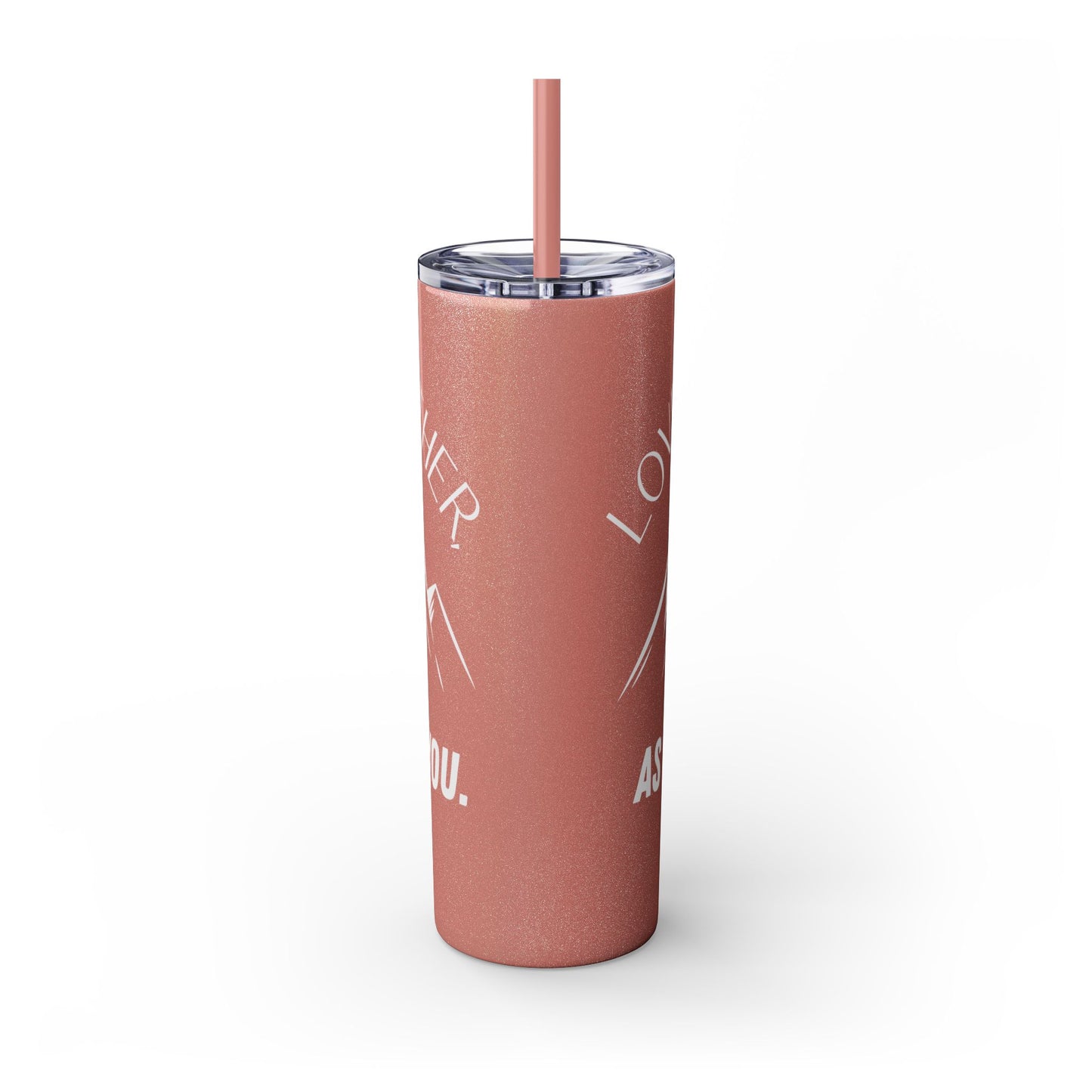 JOHN 13:34 SKINNY TUMBLER WITH STRAW, 20oz