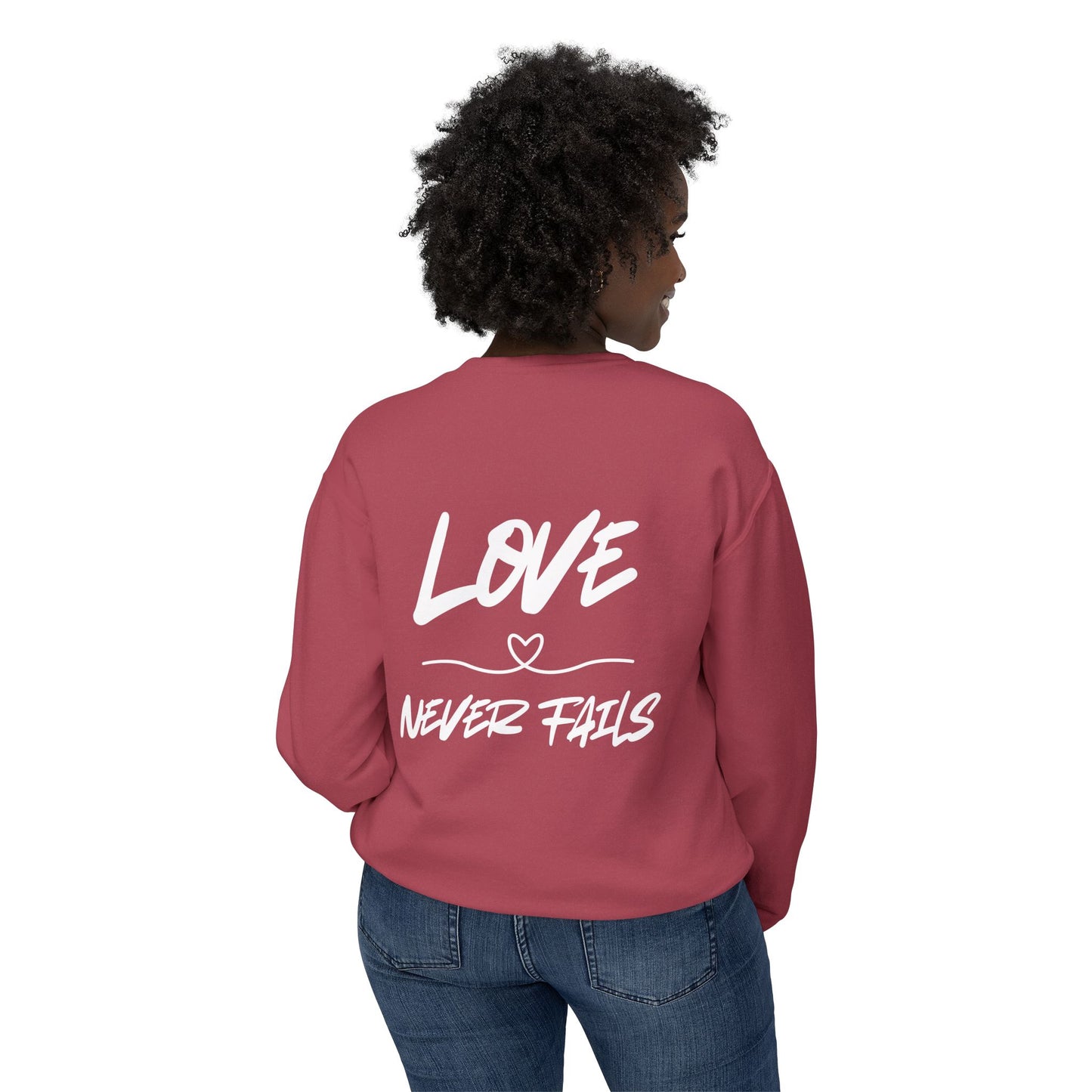 1 CORINTHIANS 13:8 CREWNECK