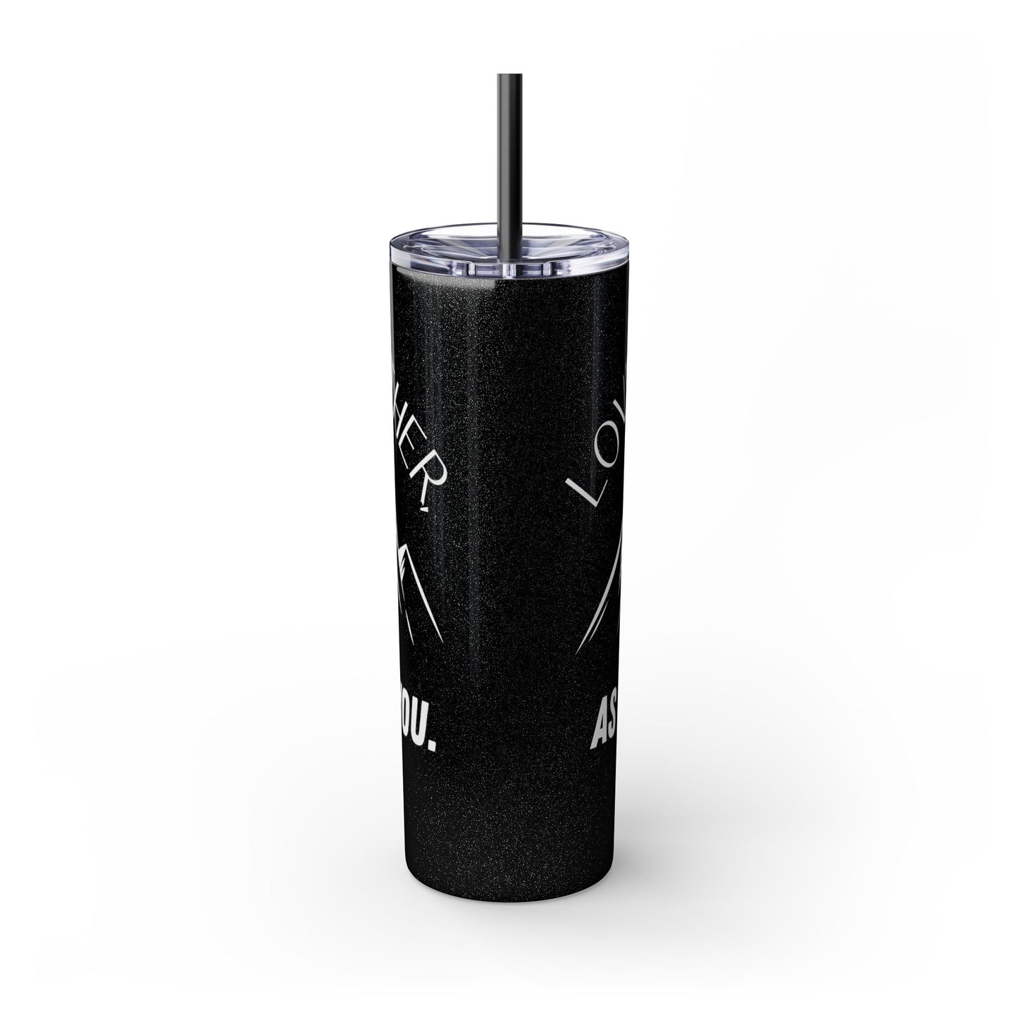 JOHN 13:34 SKINNY TUMBLER WITH STRAW, 20oz