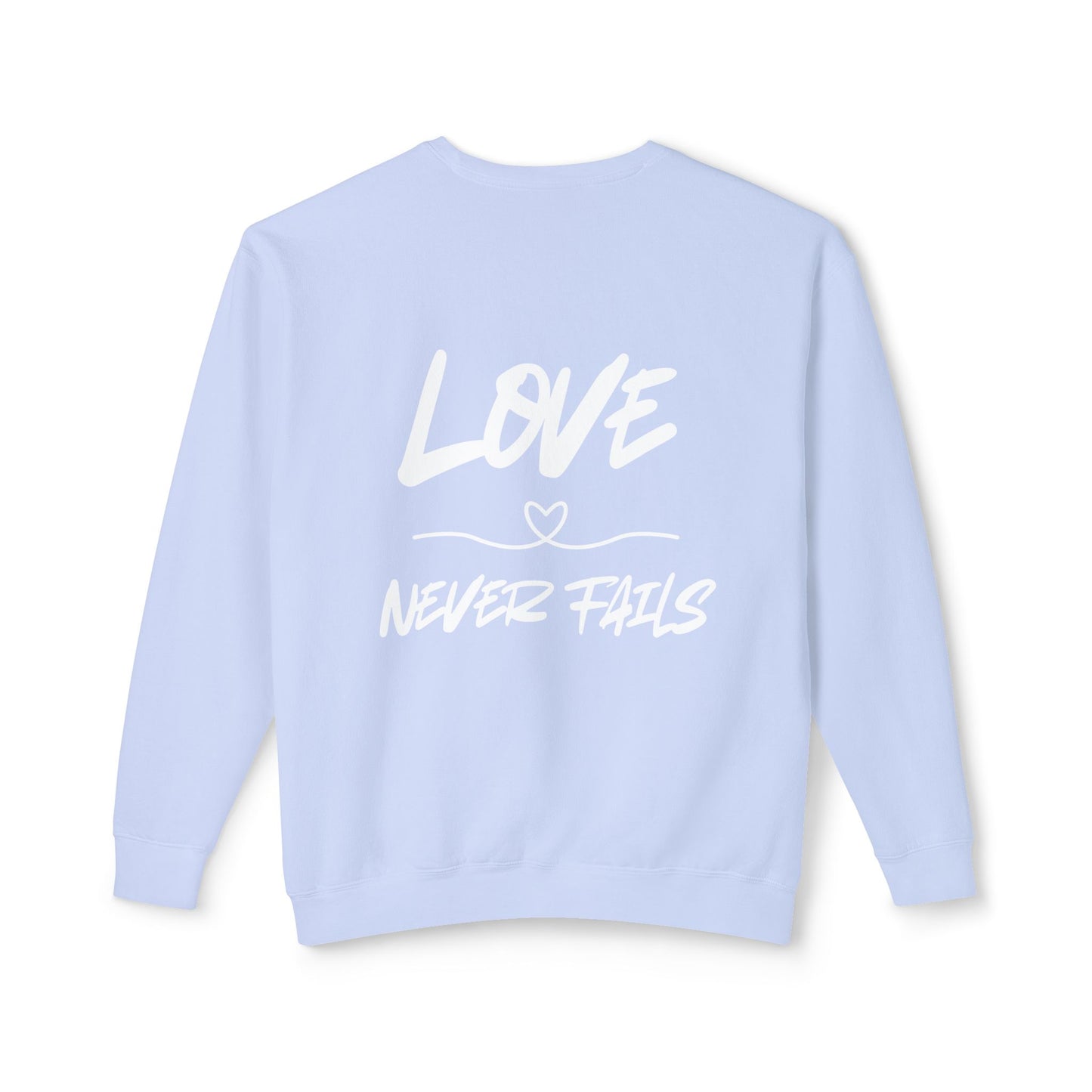 1 CORINTHIANS 13:8 CREWNECK