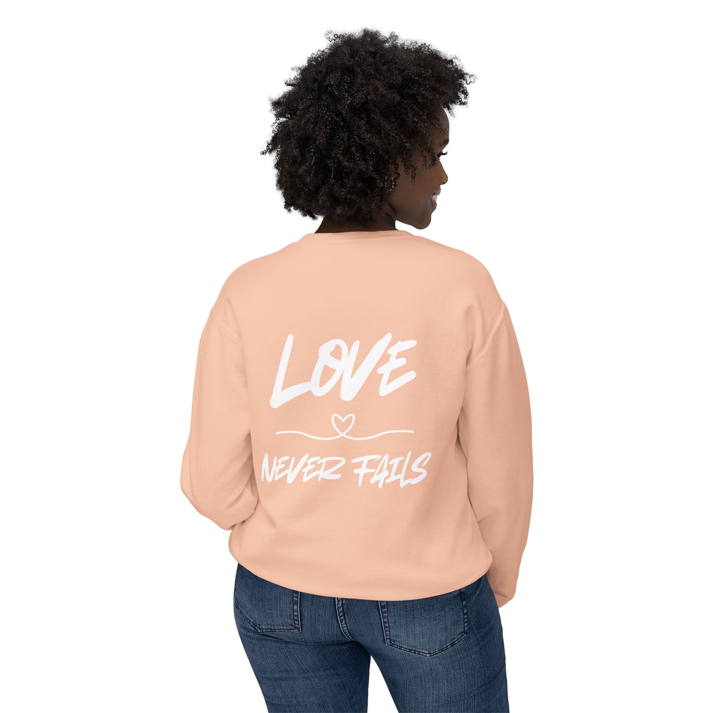 1 CORINTHIANS 13:8 CREWNECK