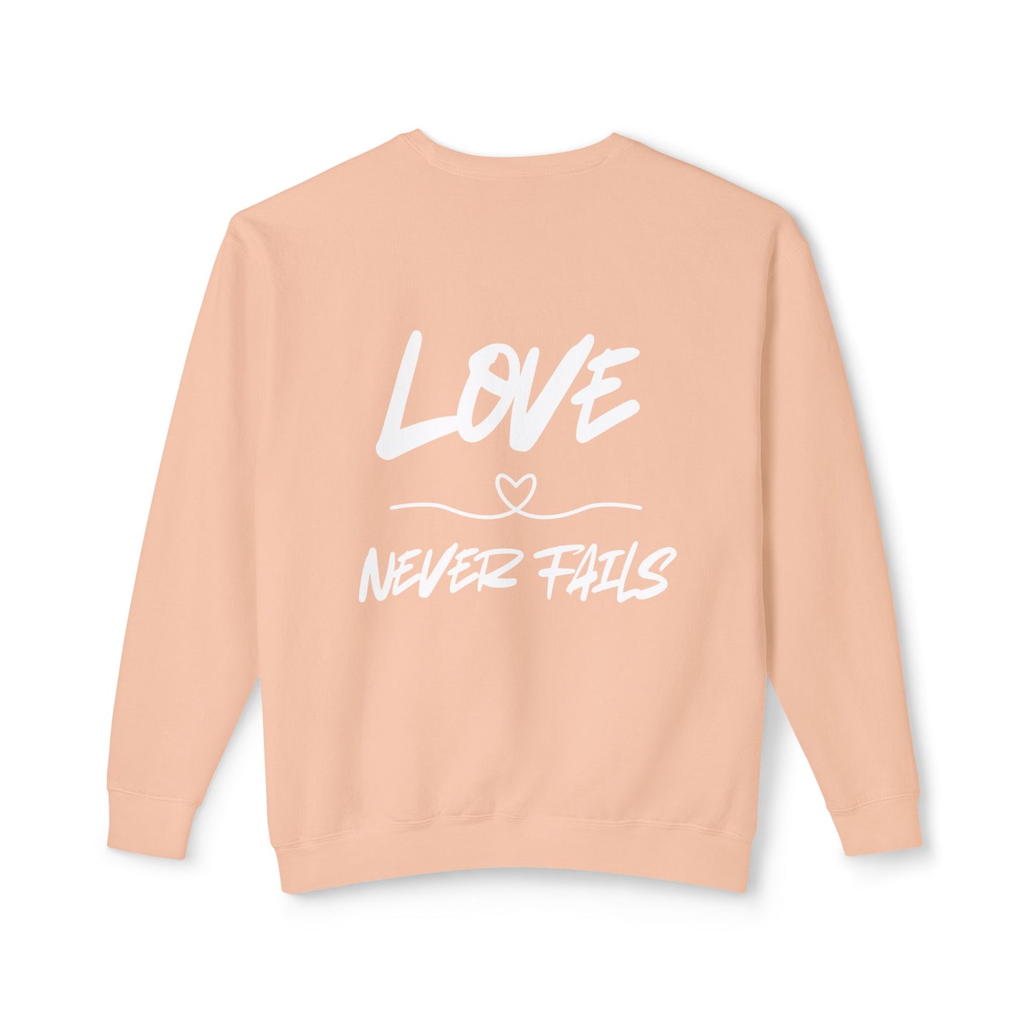1 CORINTHIANS 13:8 CREWNECK