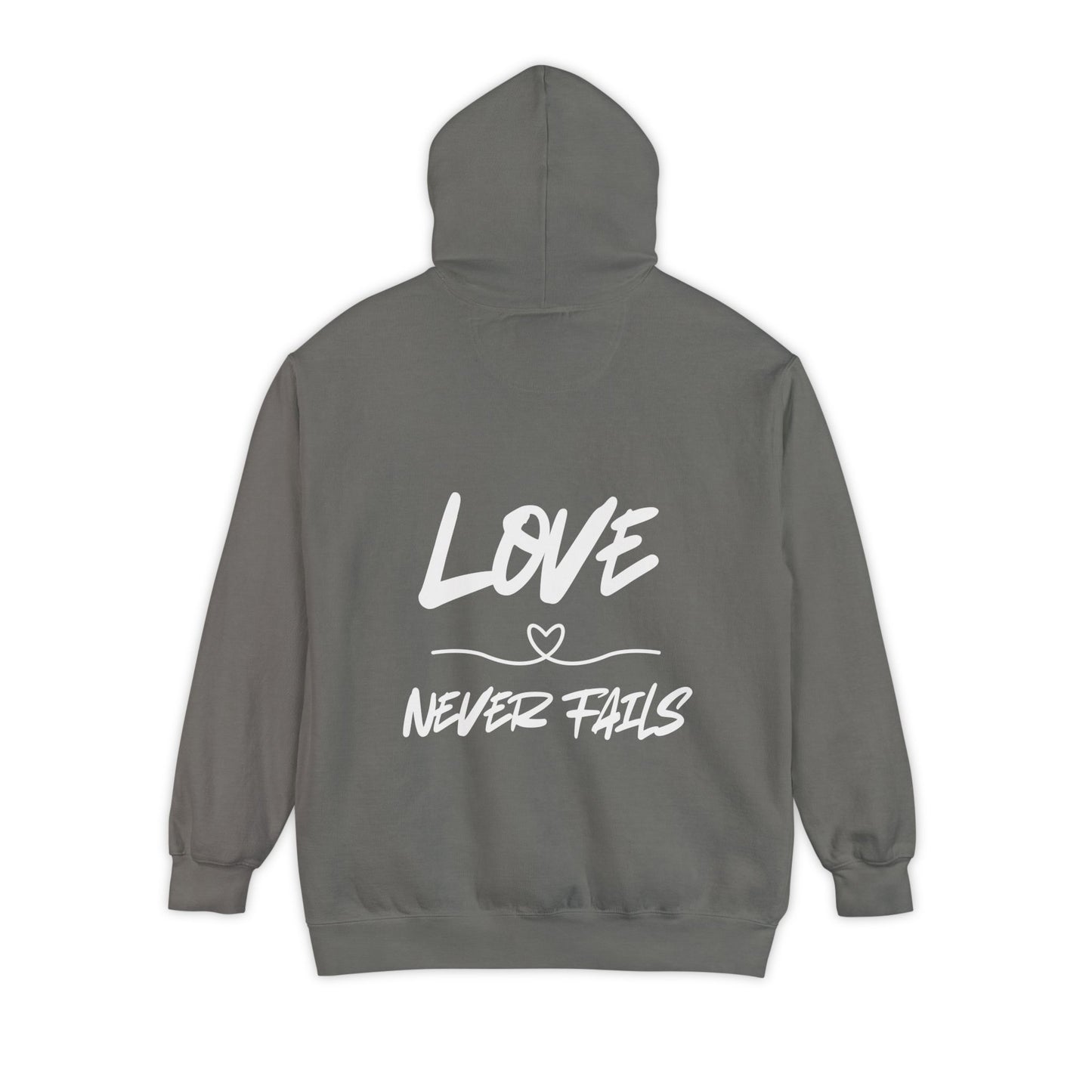 1 CORINTHIANS 13:8 HOODIE