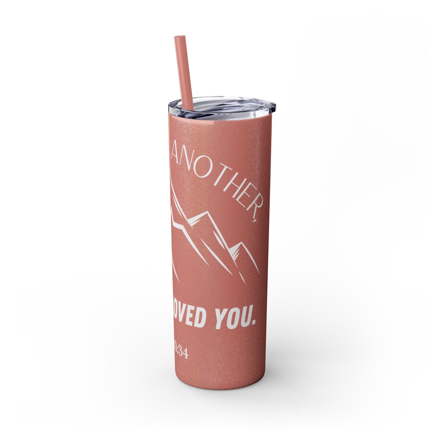 JOHN 13:34 SKINNY TUMBLER WITH STRAW, 20oz