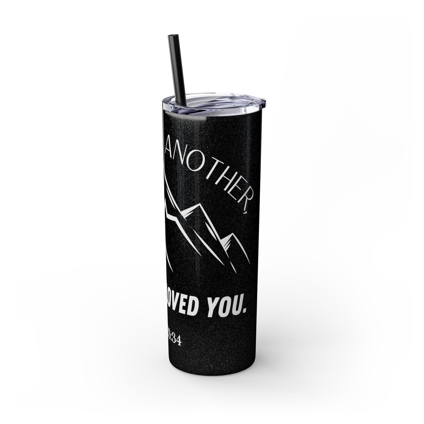 JOHN 13:34 SKINNY TUMBLER WITH STRAW, 20oz