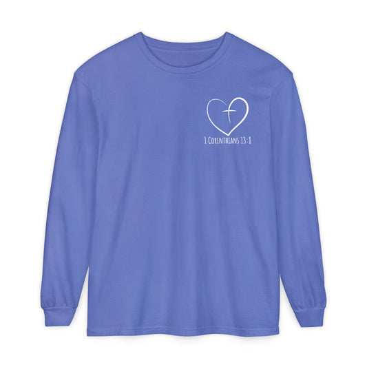 1 CORINTHIANS 13:8 LONG-SLEEVE SHIRT