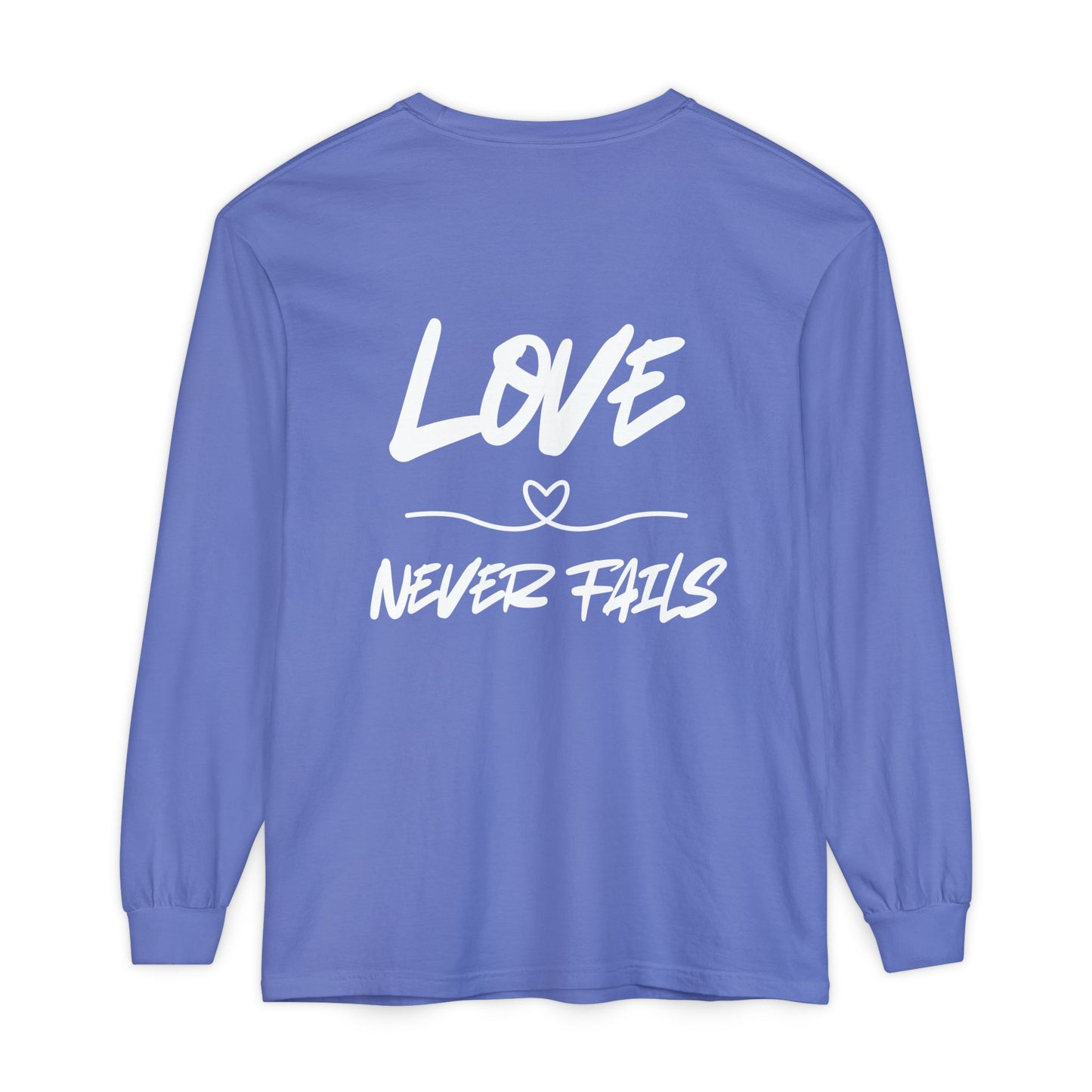 1 CORINTHIANS 13:8 LONG-SLEEVE SHIRT