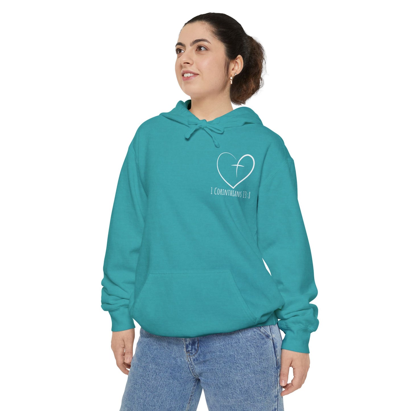 1 CORINTHIANS 13:8 HOODIE