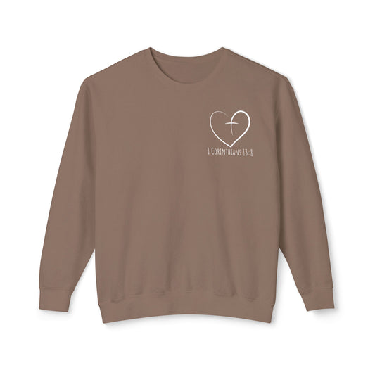 1 CORINTHIANS 13:8 CREWNECK