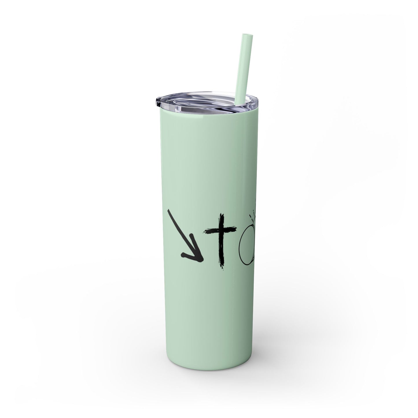 THE GOSPEL SKINNY TUMBLER WITH STRAW, 20oz
