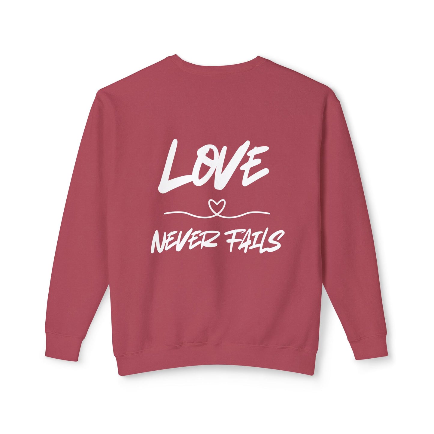 1 CORINTHIANS 13:8 CREWNECK