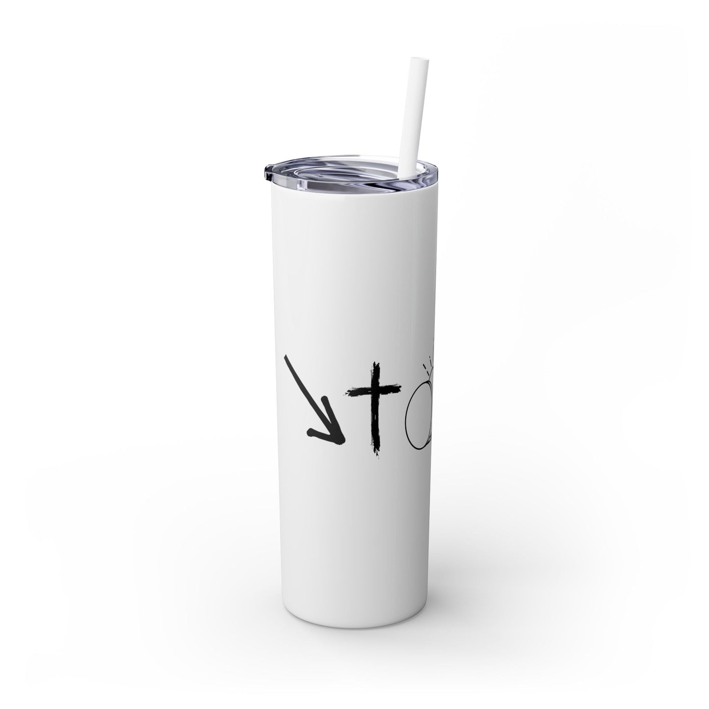 THE GOSPEL SKINNY TUMBLER WITH STRAW, 20oz