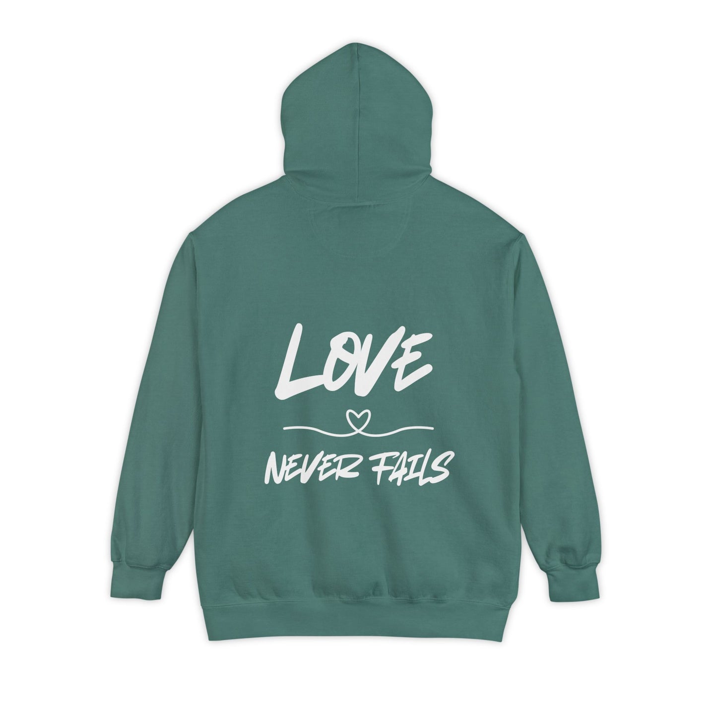 1 CORINTHIANS 13:8 HOODIE